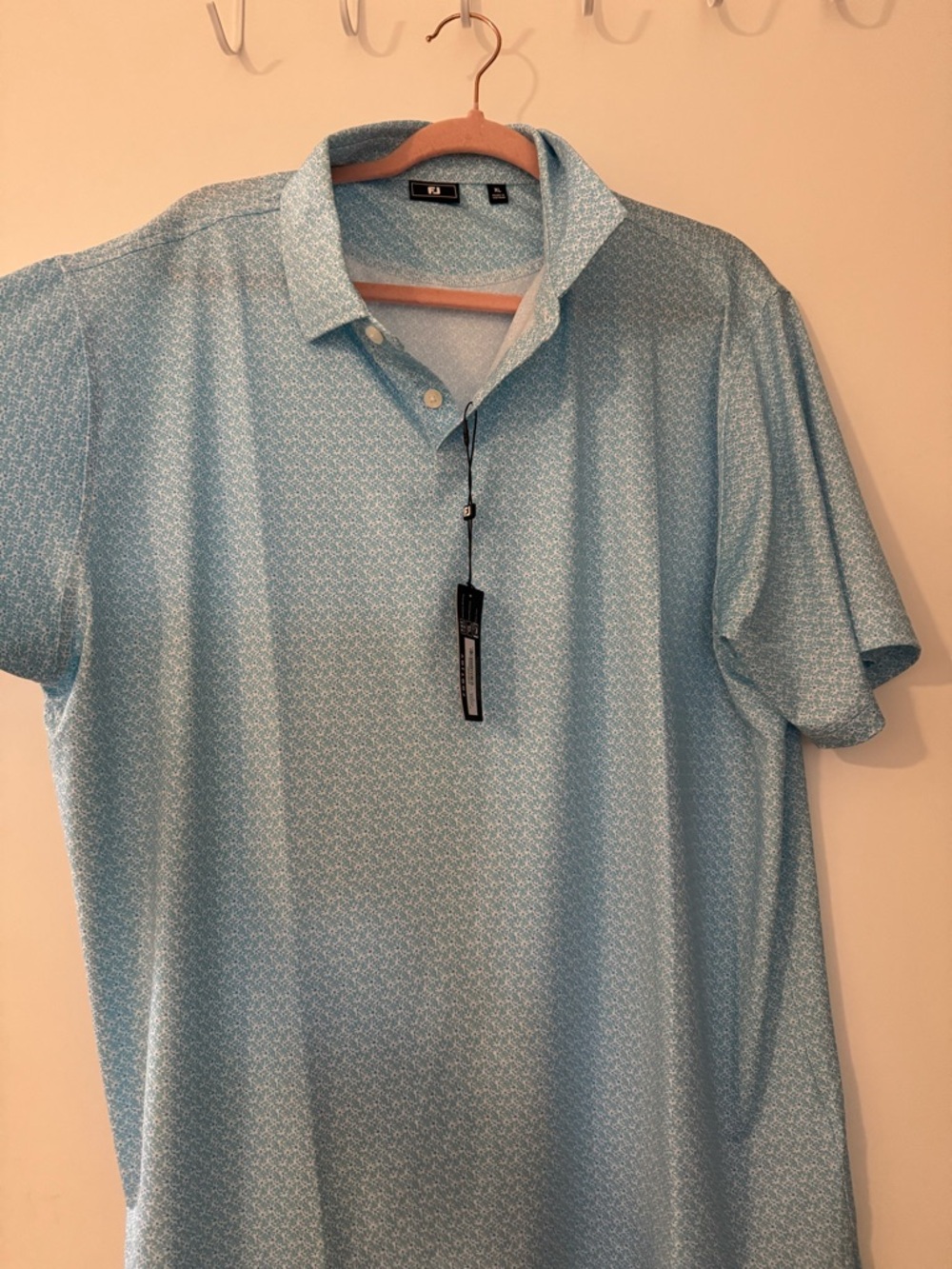 Never used - Light Blue Printed Polo Shirt by